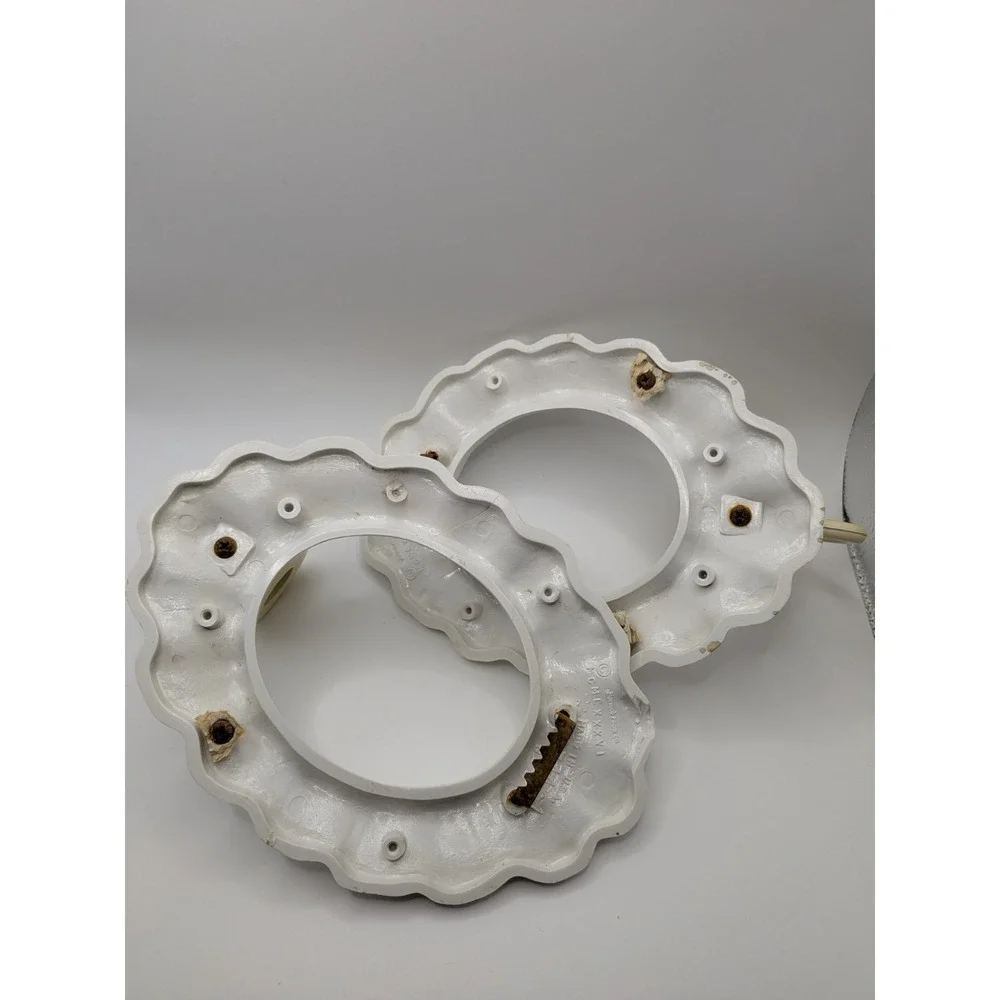 Burwood White Hobnail‎ Pink Ribbon Sconce Candle Holders Cottagecore Wall Set
